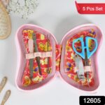 5 IN 1 Stainless Steel Professional Manicure Set, Nail Cutter For Women, Nail Scissors, Luxury Grooming Kit - Image 2