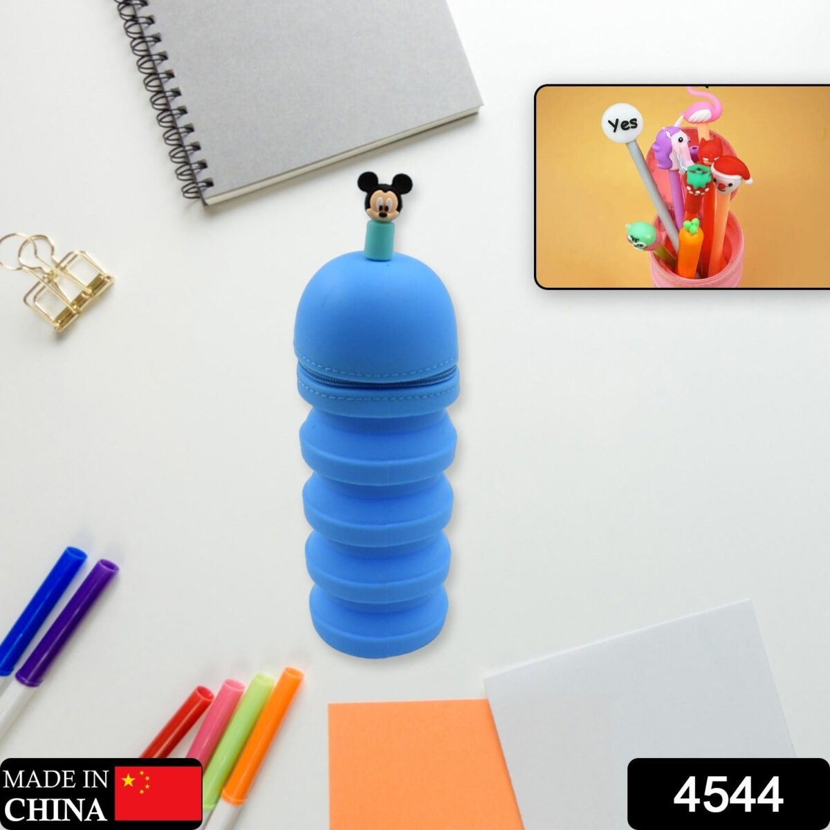 Silicone Telescopic Pencil Case â€“ Large Capacity, Zipper Closure, Perfect for School & Office - Image 2