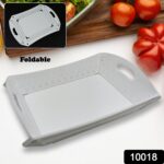 Foldable Plastic Serving Tray - Portable with Handle for Kitchen & Dining (1pc) - Image 2