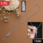 Silver Chain With Gada Pendant / Locket (1 Pc) - Image 2