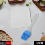 Silicone Spatula Brush And Cake Scraper For Cake Mixer, Decorating, Cooking, Baking and Glazing ( Set of 2pc ) - Image 2