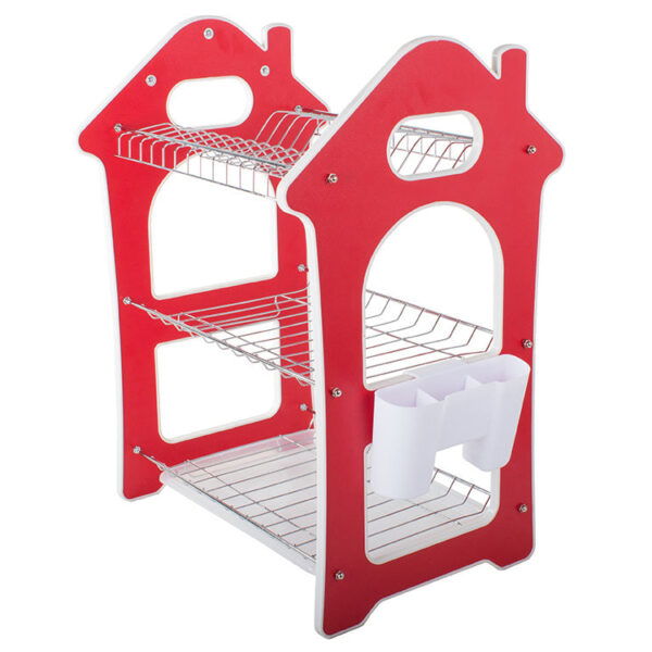 Dish Rack for Kitchen 3 Layer Dish Drainer Rack Stainless Steel Crockery Holder Cutlery Plate Holder Glass Utensils Storage Organize