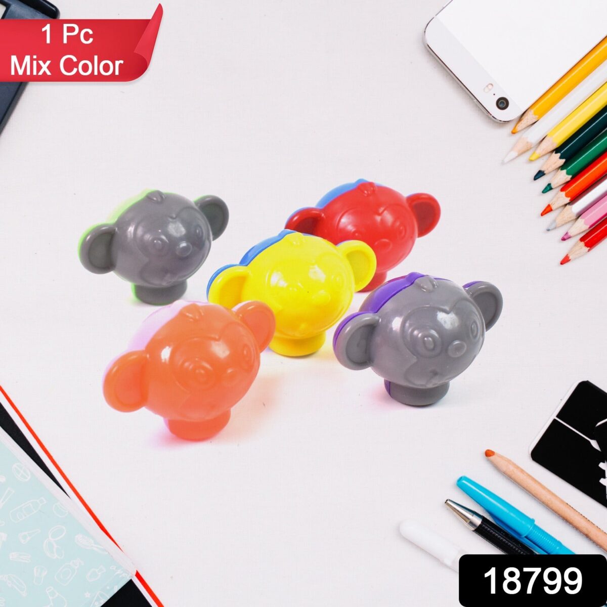 Cartoon / Money Shape Pencil Top Promotional toys (1 Pc / Mix Colour & Design) - Image 2