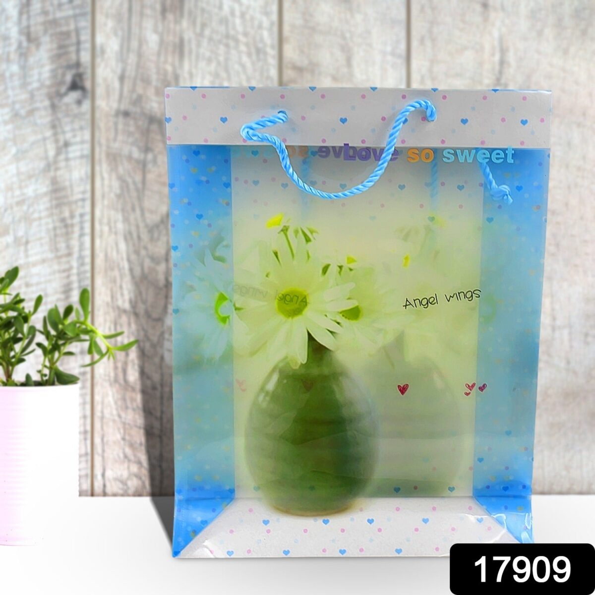 Plastic Transparent Bag With Handle (1 Pc / 34 x 26 Cm) - Image 2