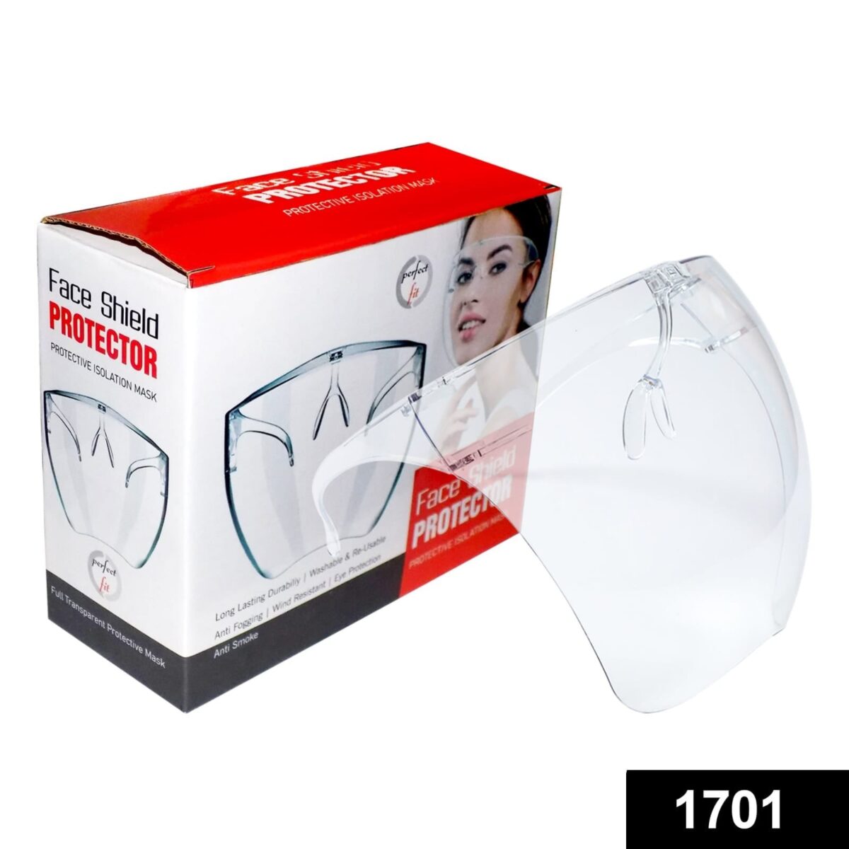 Multipurpose Clear Face Shield Anti-fog Anti-Scratch Protective Fashion Wear for Men - Image 3