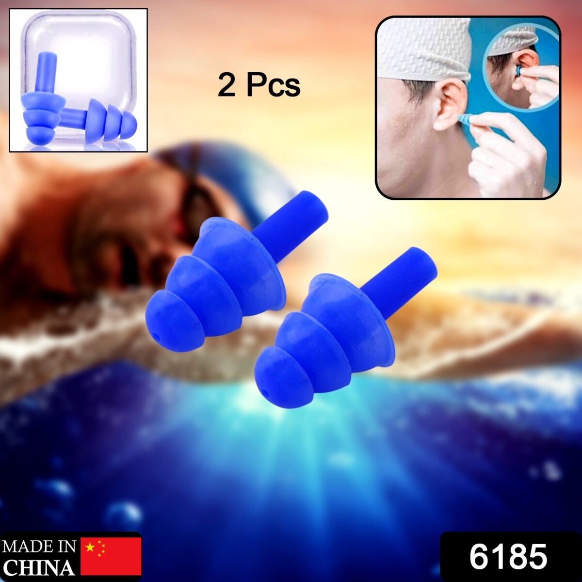 Safety Ultra Soft Foam Ear Plugs Reusable Ear Plugs for Sleeping, Travel, Loud Noises, Work, Learning, Snoring (2 Pc Set) - Image 2