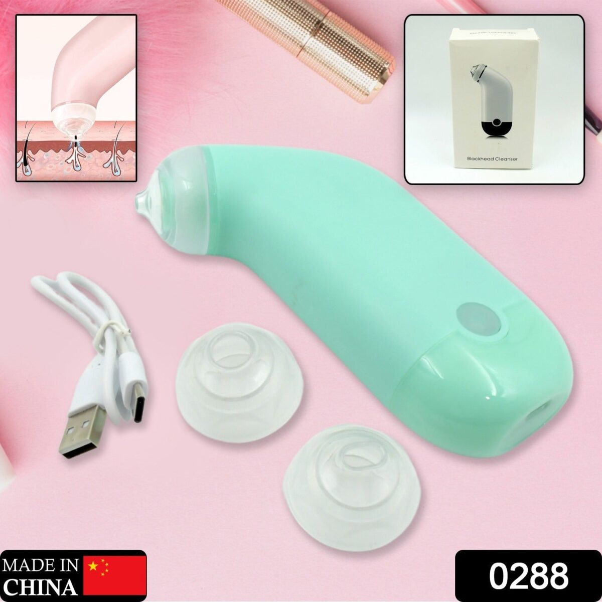 Mini Handheld Vacuum Blackhead Remover Ã¢â‚¬â€œ Facial Massage & Spot Lifting (1 Pc) - Image 2