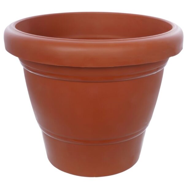 Garden Heavy Plastic Planter Pot / Gamla 8 inch (Brown, Pack of 1,Medium )