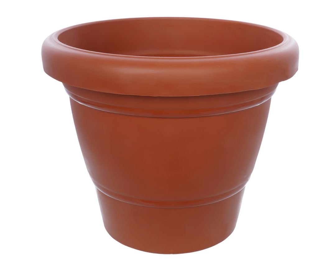 gamla01.jpg Garden Heavy Plastic Planter Pot / Gamla 8 inch (Brown, Pack of 1,Medium ) - Image 1