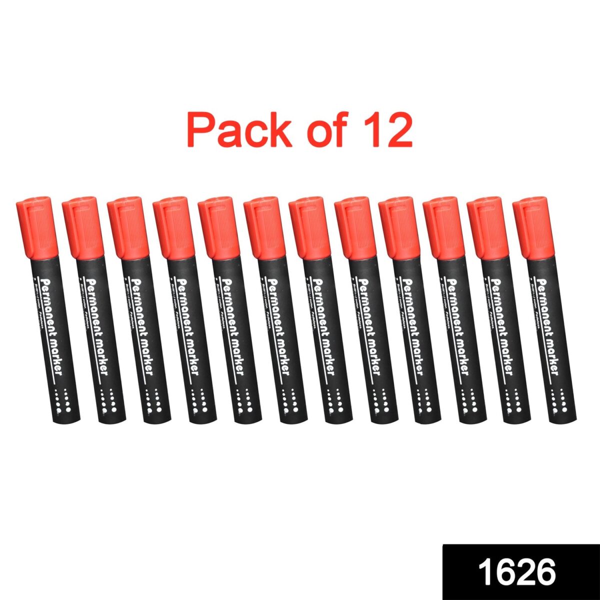 Red Permanent Markers for White Board (Pack Of 12) - Image 2
