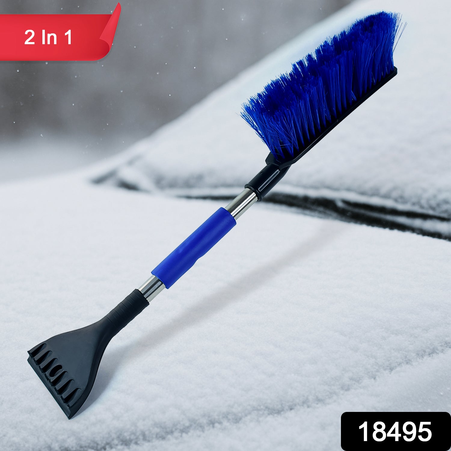 sku_19f9cc47-5c95-40d8-b93d-dca17d147449.jpg Ice Scraper Car Snow Brush 2 in 1 Comfortable Grip (1 Pc / 67 Cm Long) - Image 2