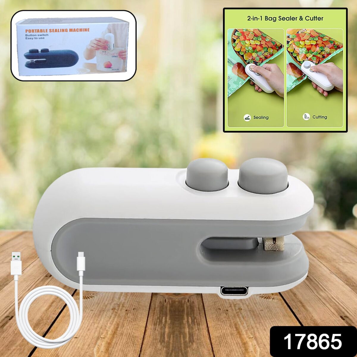 Mini Bag Sealer, 2 in 1 Seal & Cutter Heat Sealers - Image 2
