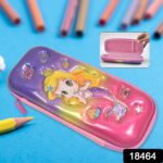 3D Cartoon Zipper Compass Box, Pencil Box (1 Pc) - Image 2