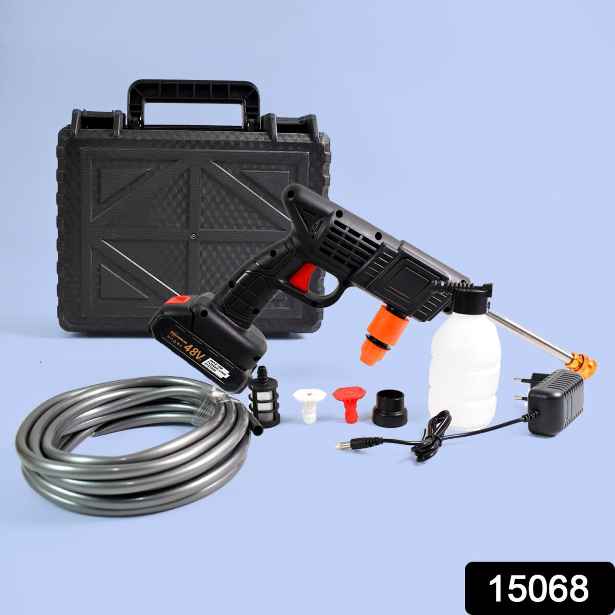Car Washer Gun Wireless High Pressure Washer Water Spray Gun (48V / With Small Box & Small Adaptor / 1 Set) - Image 2