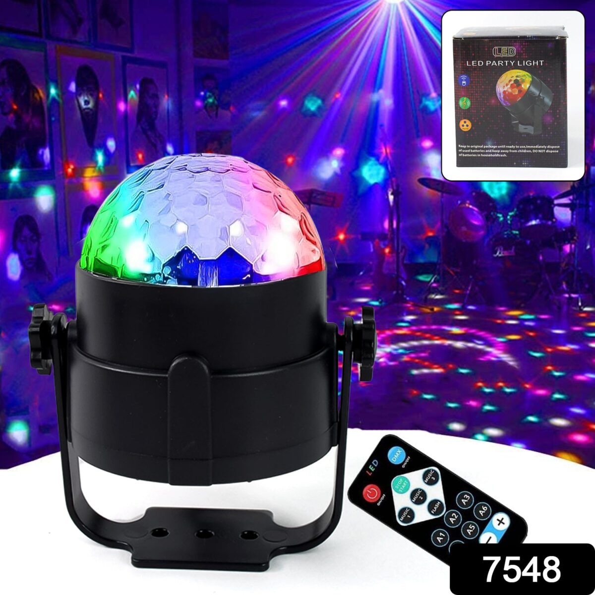 Party Lights, DJ Stage Light Disco Ball Light USB Charging Party Stage Lamp Party Light for Home Bar Car Wedding Holiday Party, Party Gift Kids Birthday - Image 2