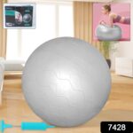 Heavy Duty Gym Ball Non-Slip Stability Ball with Foot Pump for Total Body Fitness - Image 2